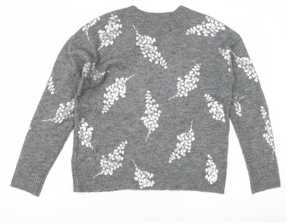 Womens UK Size S Oasis Grey Pullover Jumper