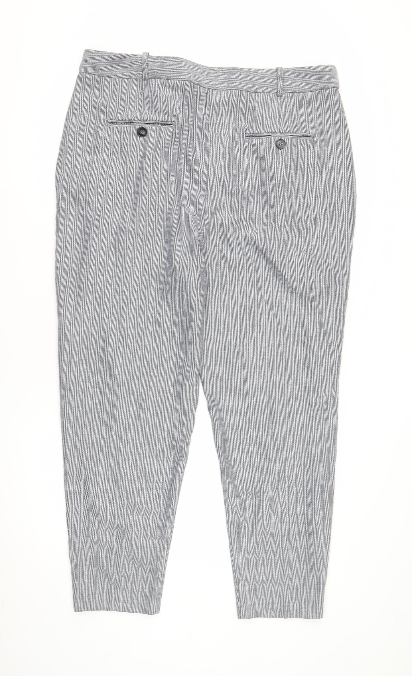 Phase Eight Women’s Grey Herringbone Trousers - Size 18