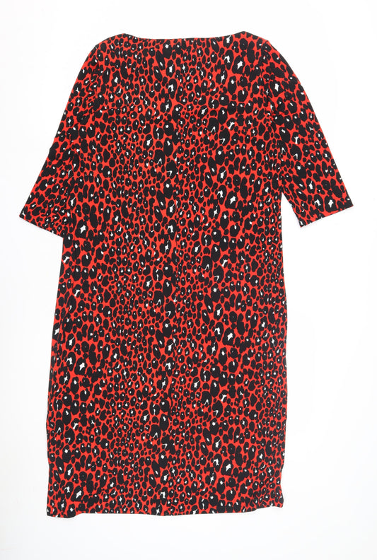 Next Women’s Red Animal Print Dress, Size 12