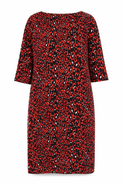 Next Women’s Red Animal Print Dress, Size 12