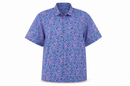 Unisex Adults UK Size M Cotton Traders Blue Basic Button-Up