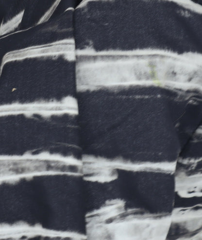 Per Una Women's Black A-Line Skirt, Size 8, Striped