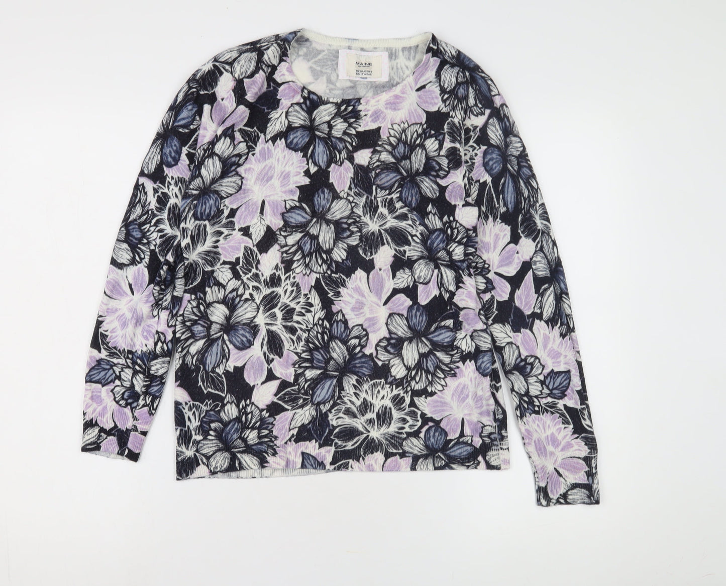 Womens UK Size 12 Maine Multicoloured Pullover Jumper