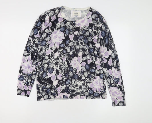 Womens UK Size 12 Maine Multicoloured Pullover Jumper