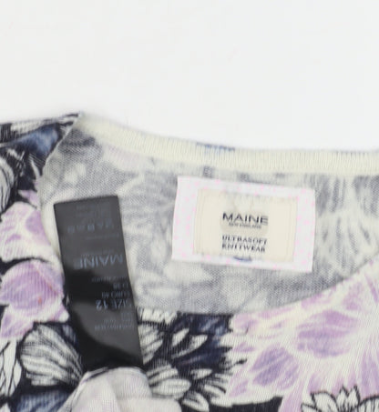 Womens UK Size 12 Maine Multicoloured Pullover Jumper