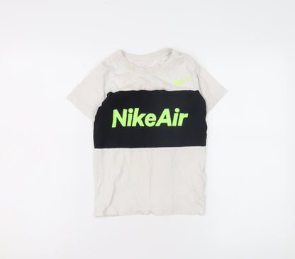 Nike Boys Beige XS Colourblock T-Shirt