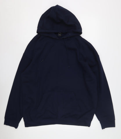 Mens UK Size M boohooMAN Blue Pullover Hoodie