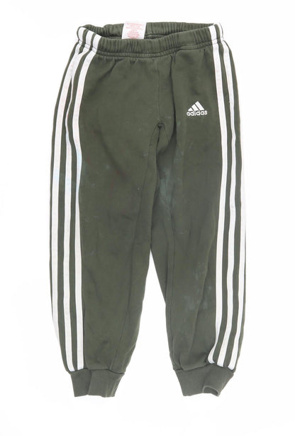 Adidas Boys Green Jogger Trousers, Size 4 Years