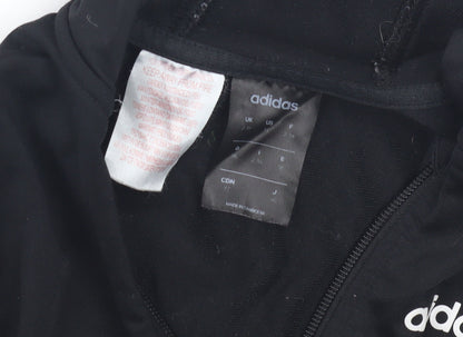 Adidas Boys Black Full Zip Hoodie 2-3 Years
