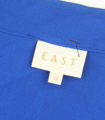 East Women's Blue Blouse Size 12 3/4 Sleeve