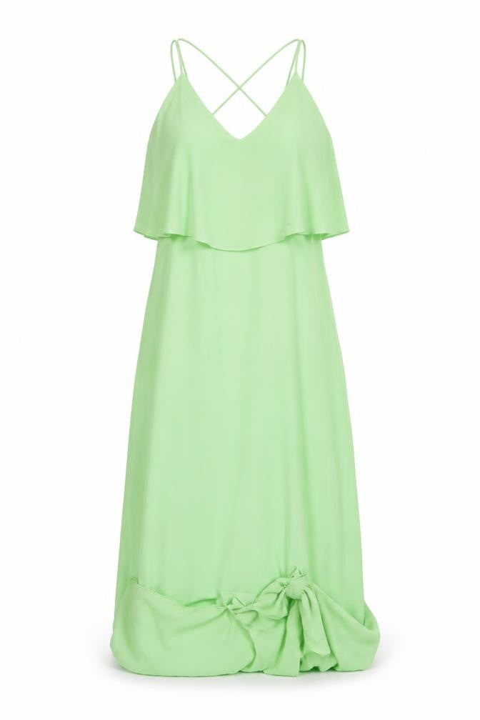 Zara Basic Women’s Green Slip Midi Dress M
