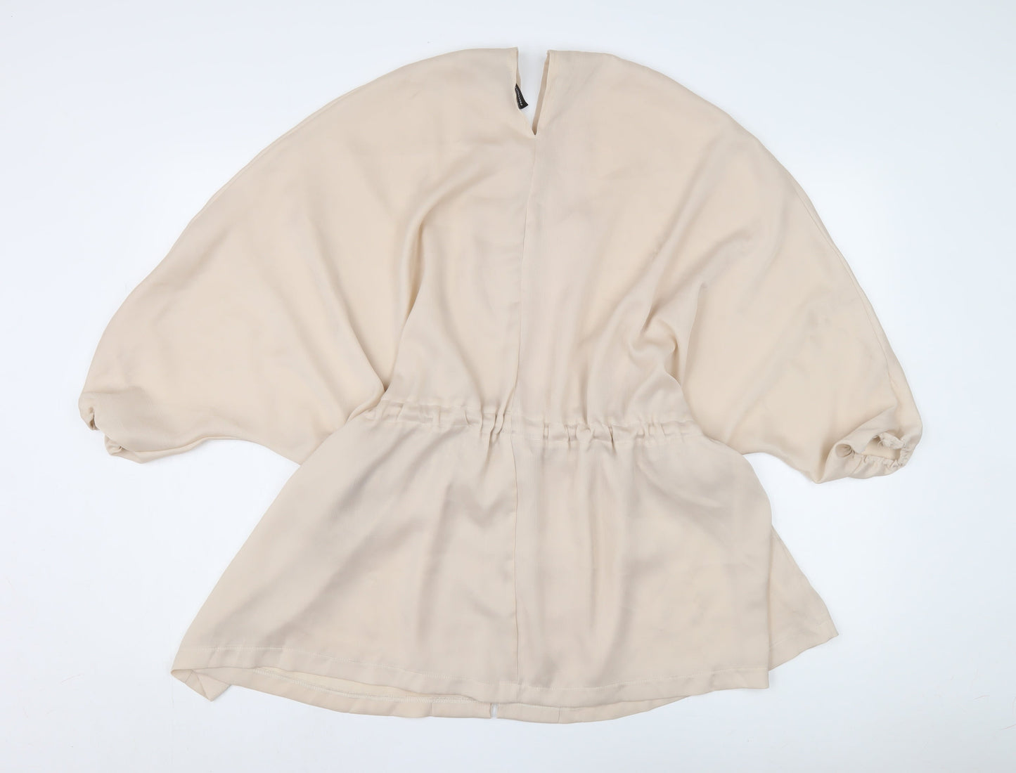Womens UK Size 12 PRETTYLITTLETHING Beige Kimono Blouse