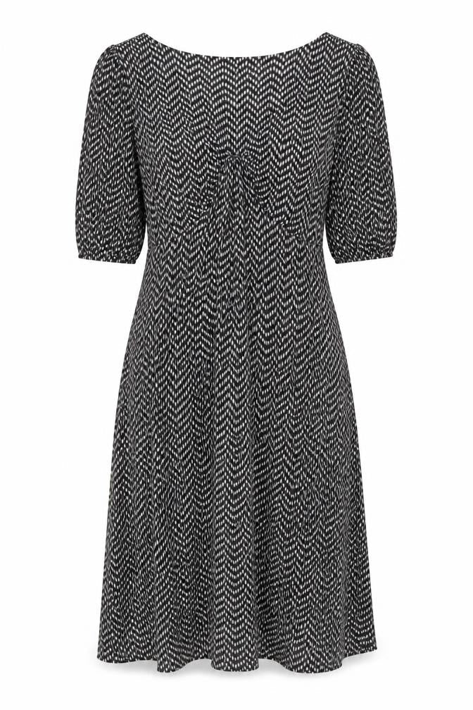 Monsoon Women's Brown Geometric A-Line Dress Size 10