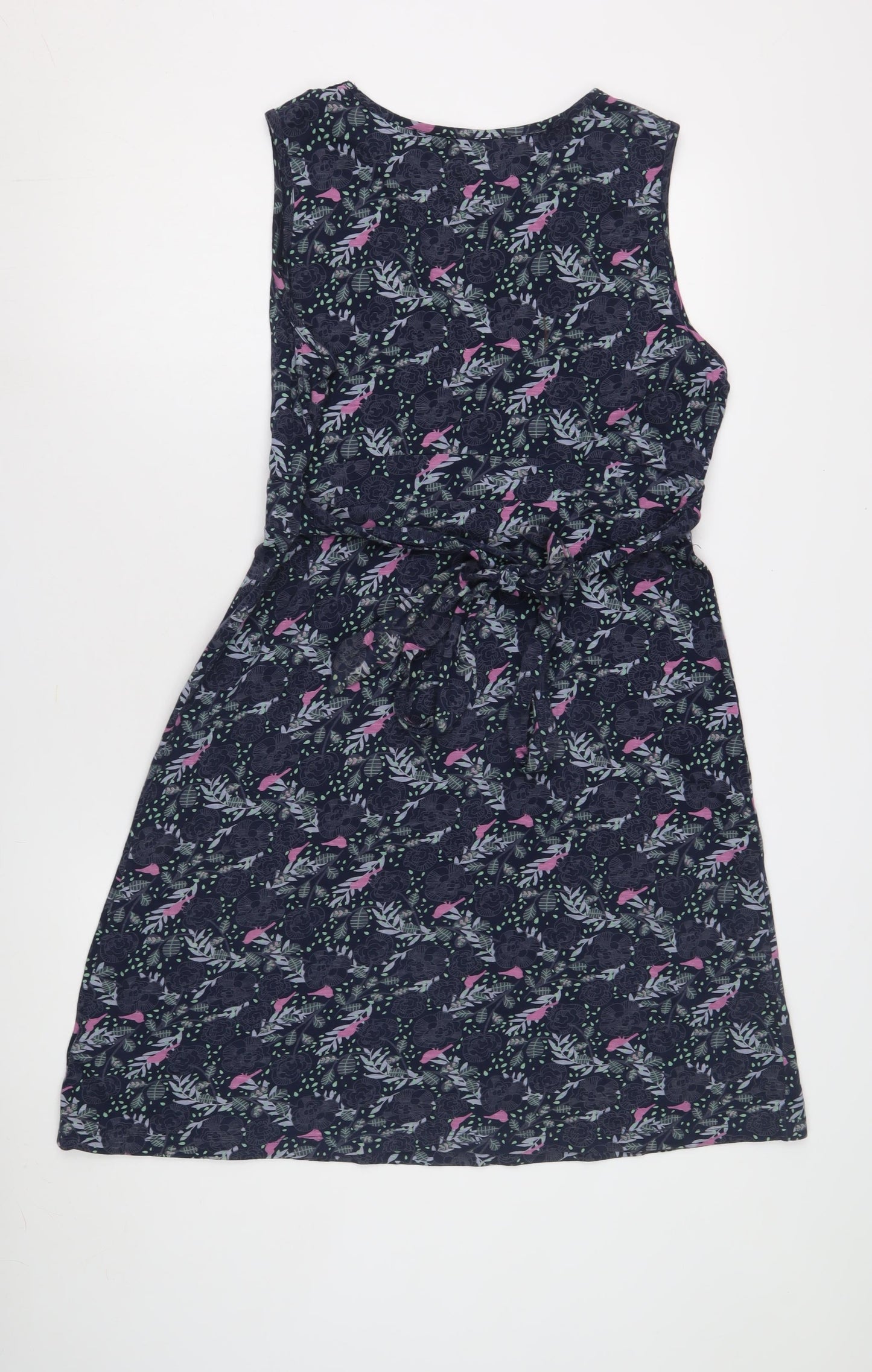 Faithful & True Women's Floral Dress UK 14 Multicoloured Sleeveless