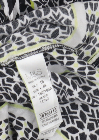 Marks and Spencer Women's Geometric Long Dress, Size 16