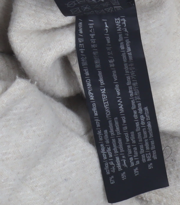 Womens UK Size S Pull&Bear Beige Basic Coat