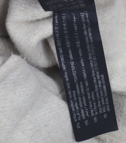 Womens UK Size S Pull&Bear Beige Basic Coat