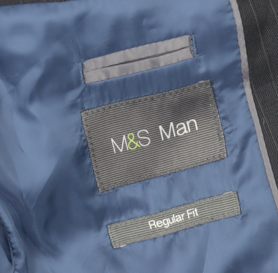 Mens UK Size 34 Marks and Spencer Regular Grey Suit Jacket