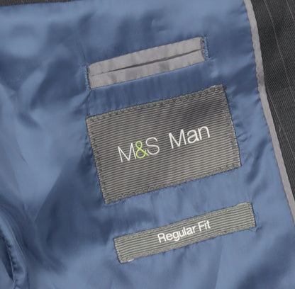 Mens UK Size 34 Marks and Spencer Regular Grey Suit Jacket