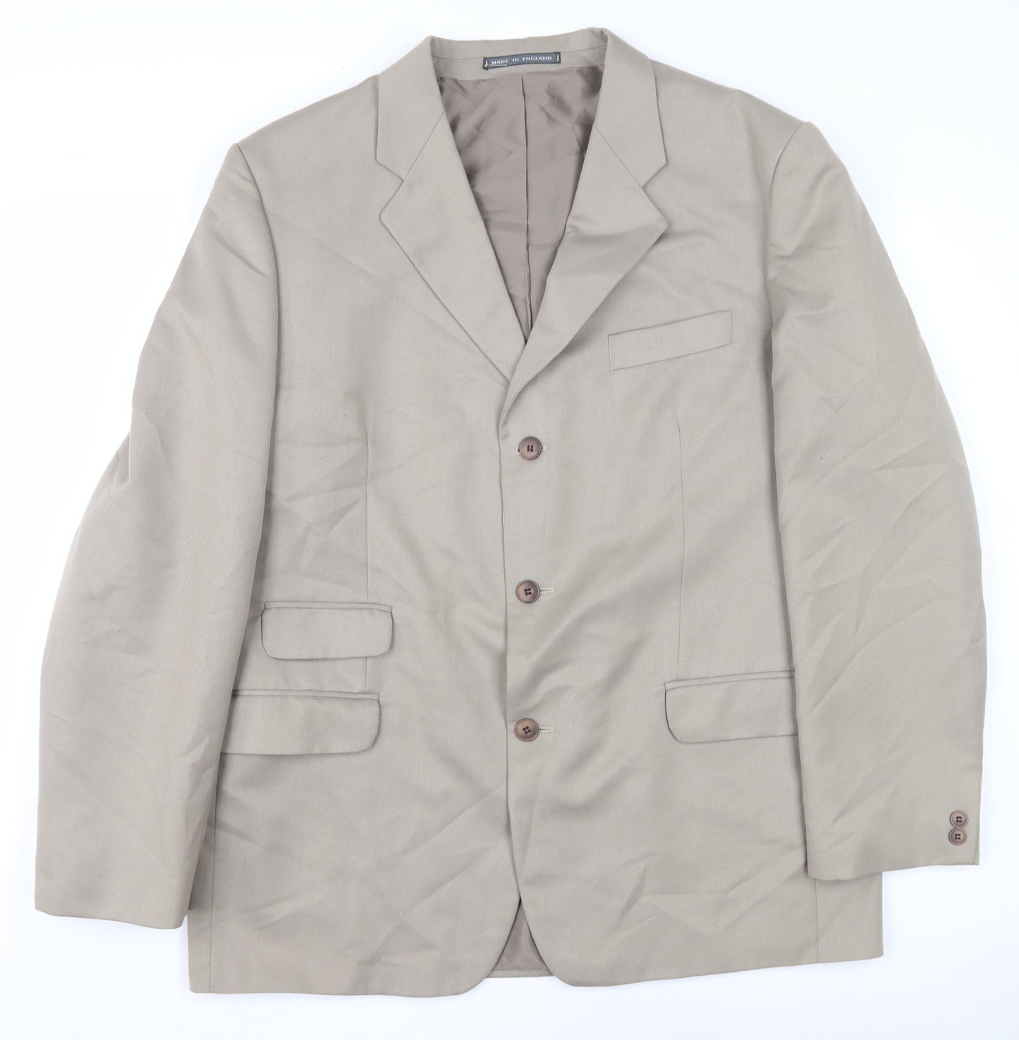 City inc Men's Beige Blazer 44L Regular Fit Jacket
