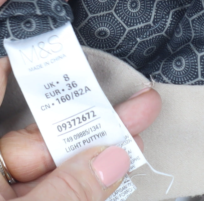 Womens UK Size 8 Marks and Spencer Beige Basic Jacket