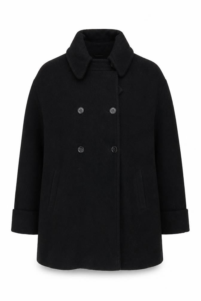 Womens UK Size 10 Damsel in a Dress Black Pea Coat