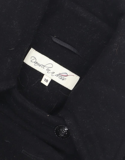 Womens UK Size 10 Damsel in a Dress Black Pea Coat