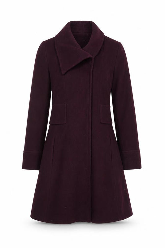 Untold Women's Purple Wool Overcoat Size 10