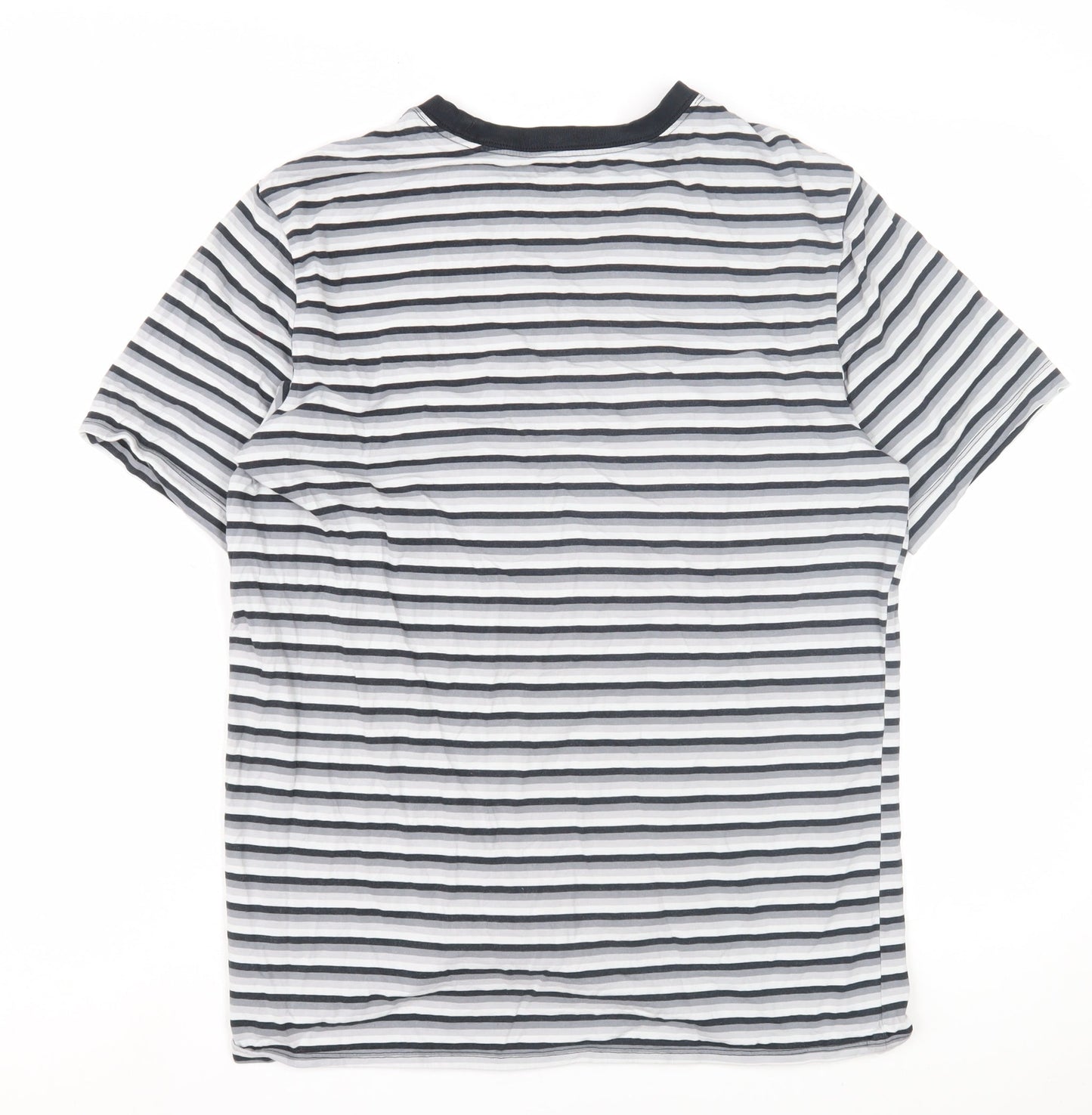 Nike Men's Striped T-Shirt Black/White M