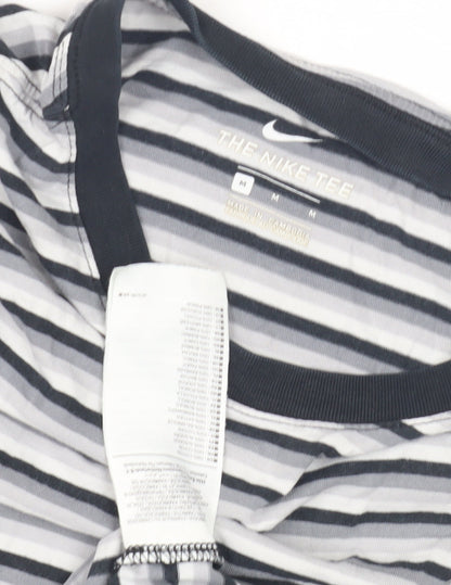 Nike Men's Striped T-Shirt Black/White M