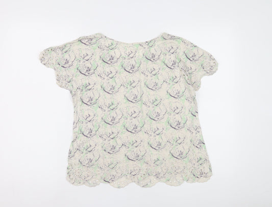 Womens UK Size 10 No Data Multicoloured Basic Blouse