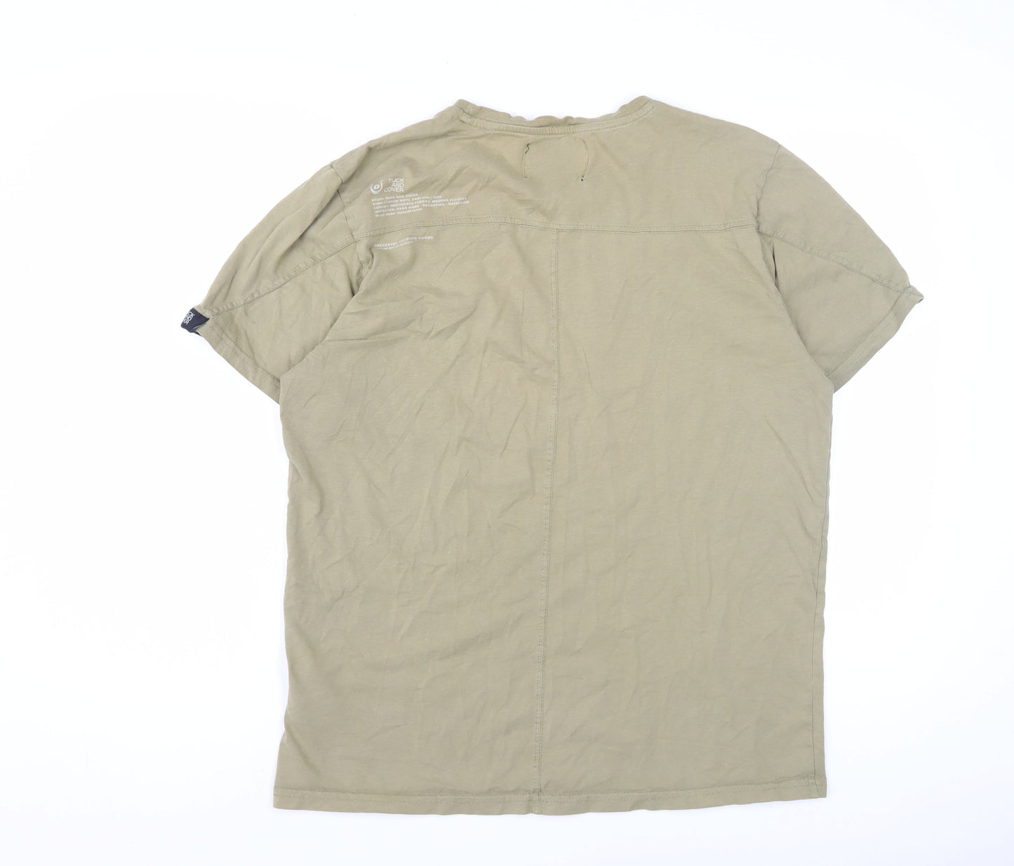 Mens UK Size XL Duck and Cover Beige  T-Shirt