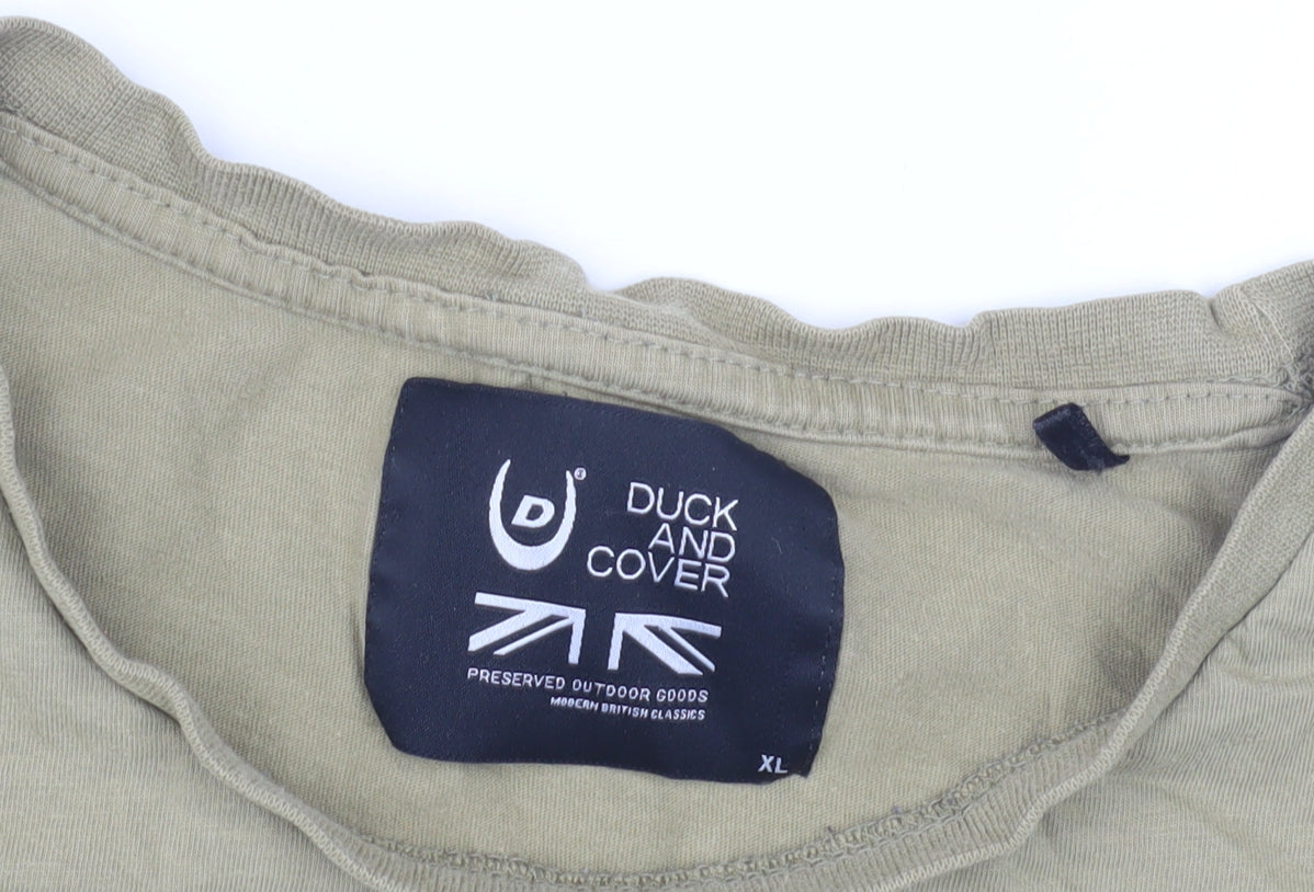 Mens UK Size XL Duck and Cover Beige  T-Shirt