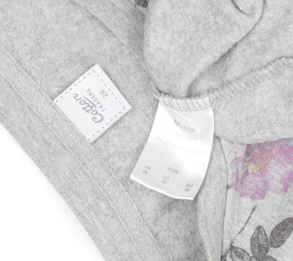 Cotton Traders Women's Grey Floral Pullover Sweatshirt Size 26