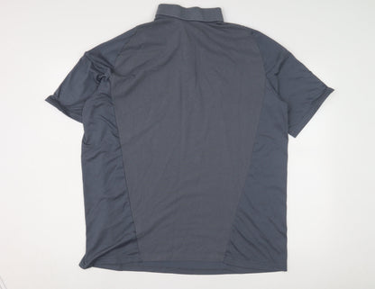 Adidas Grey Unisex Adults XL Football Polo Shirt