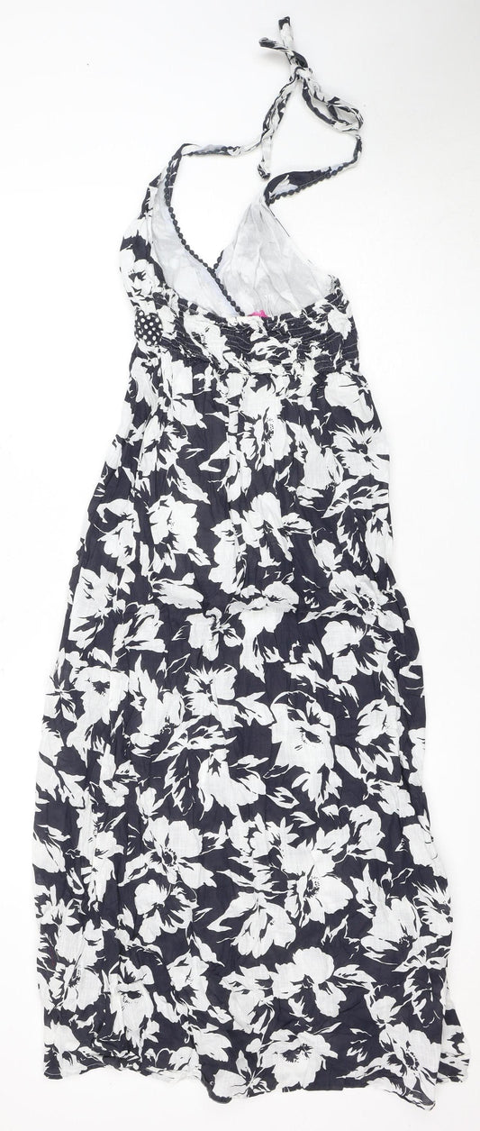 Monsoon Women’s Floral Dress Black White Size 10