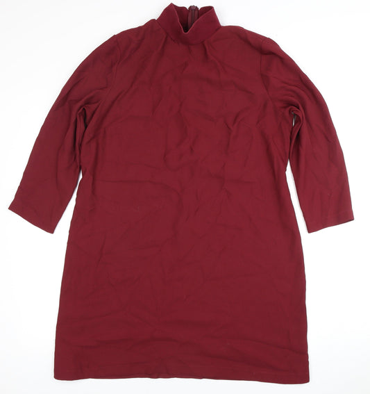 River Island Women's Red 3/4 Sleeve Dress Size 16