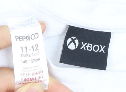 Xbox Boys White T-Shirt Size 11-12 Years Casual Logo Top