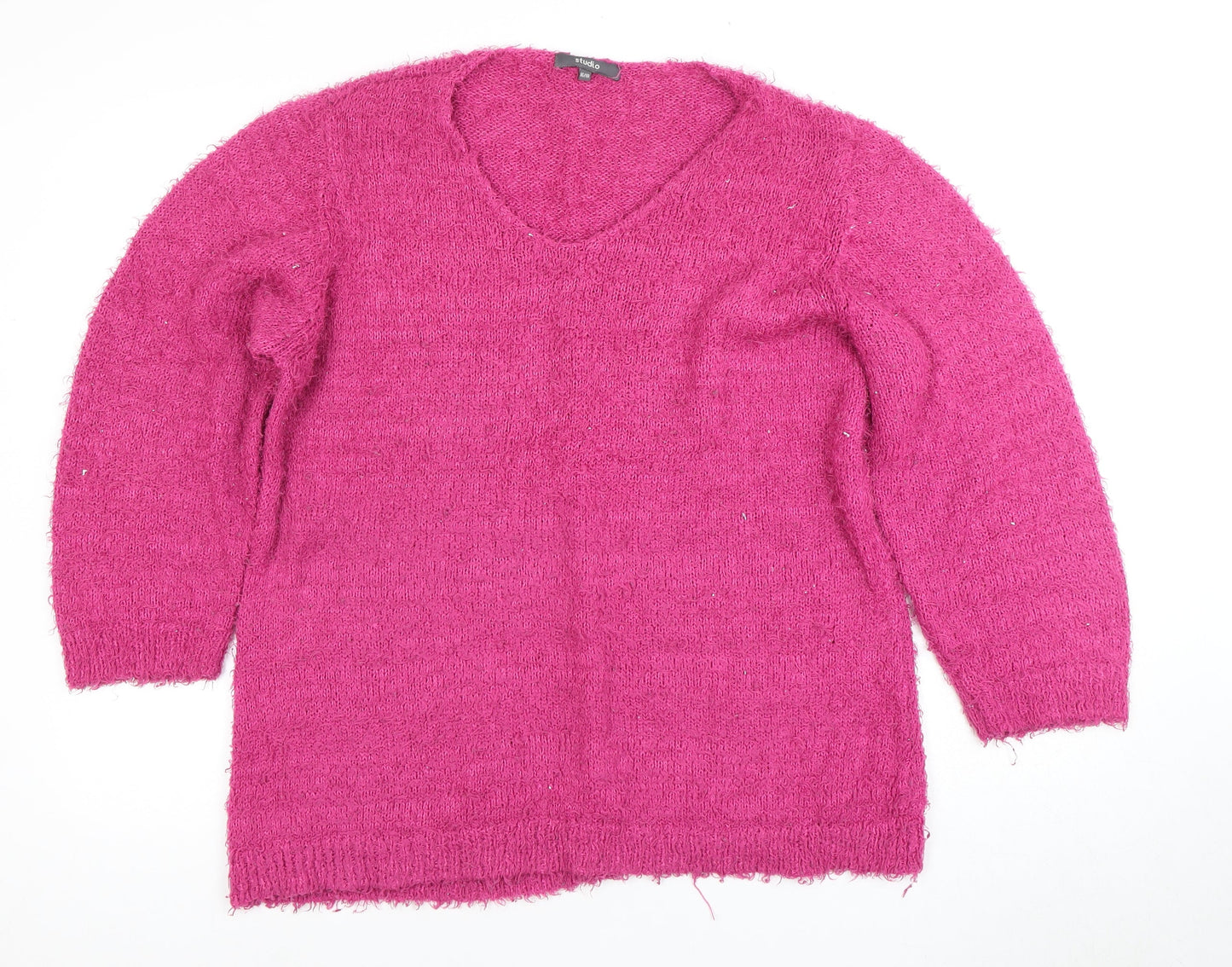 Womens UK Size 16 Studio Pink Pullover Jumper
