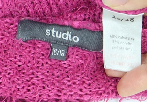 Womens UK Size 16 Studio Pink Pullover Jumper