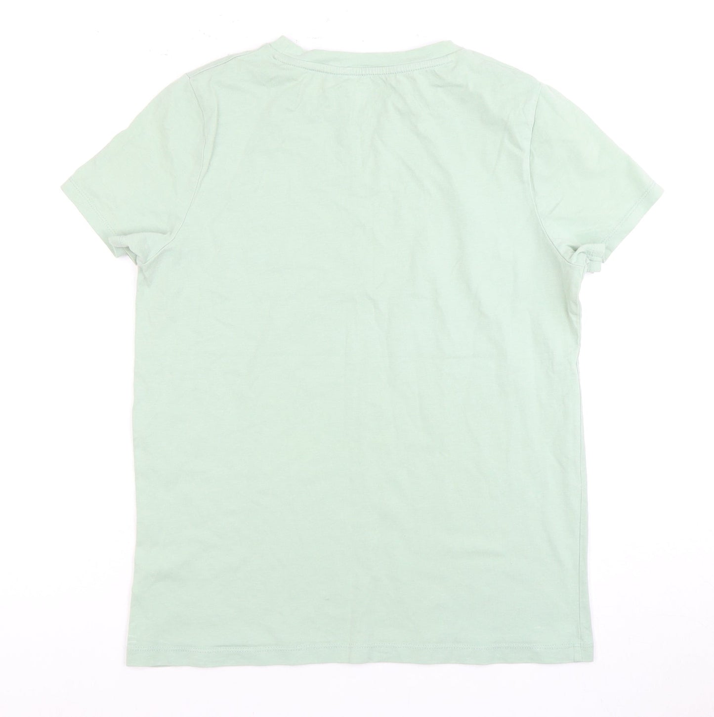 Womens UK Size 8 Disney Green Basic T-Shirt