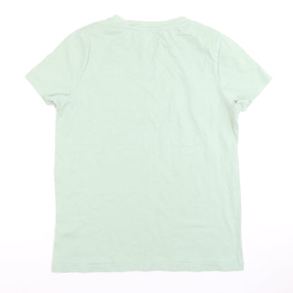 Womens UK Size 8 Disney Green Basic T-Shirt