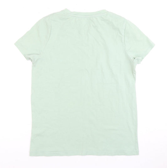 Womens UK Size 8 Disney Green Basic T-Shirt