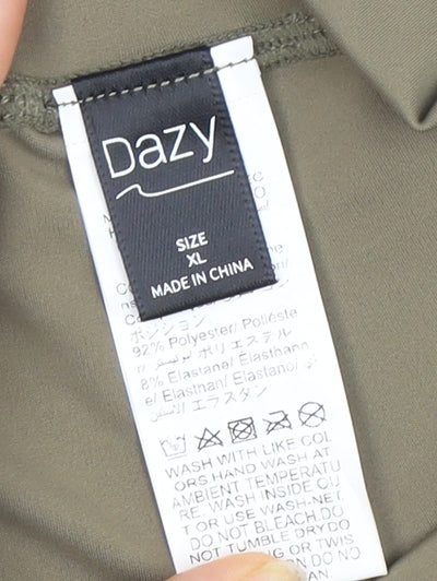 Dazy Women's Green Yoga Leggings XL