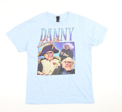 Mens UK Size S Gildan Blue  T-Shirt