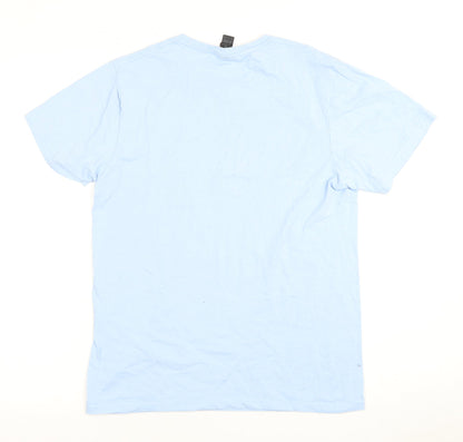 Mens UK Size S Gildan Blue  T-Shirt