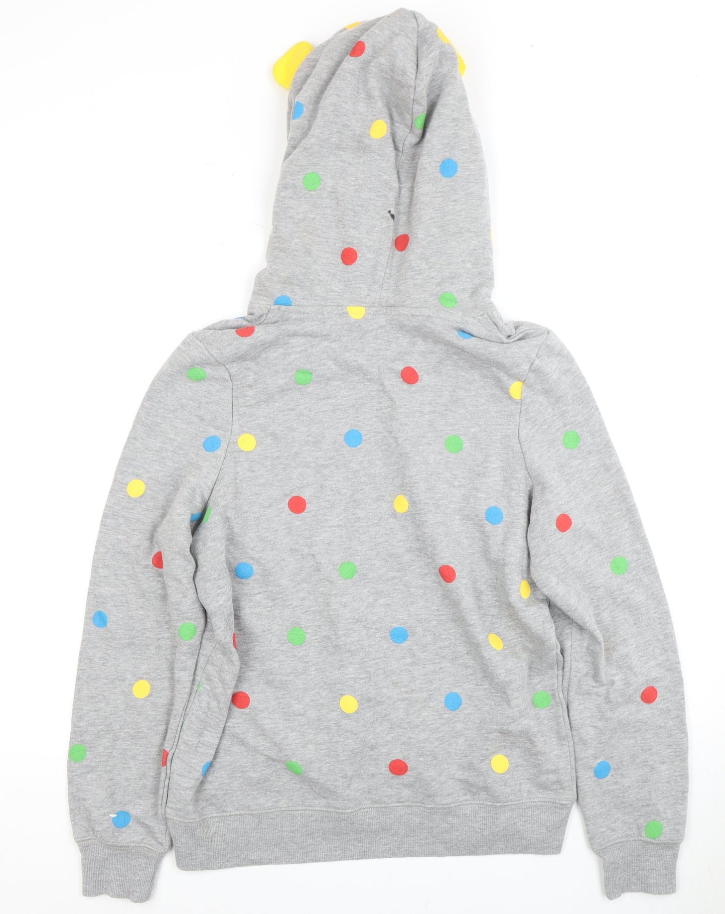 George Women's Grey Polka Dot Hooded Jacket Size 12