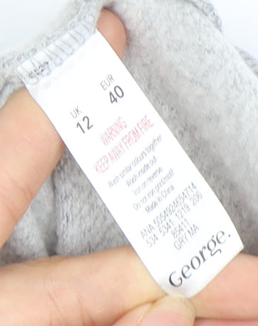 George Women's Grey Polka Dot Hooded Jacket Size 12