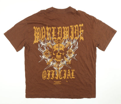 Mens UK Size XS boohooMAN Brown  T-Shirt
