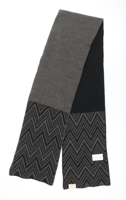 Tokyo Laundry Unisex Black Grey Geometric Knit Scarf